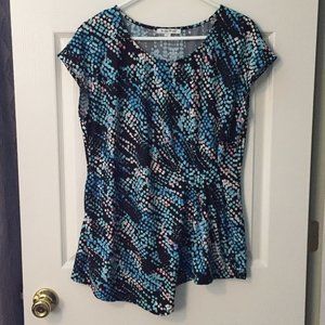 Studio Works Asymmetrical Printed Blouse large